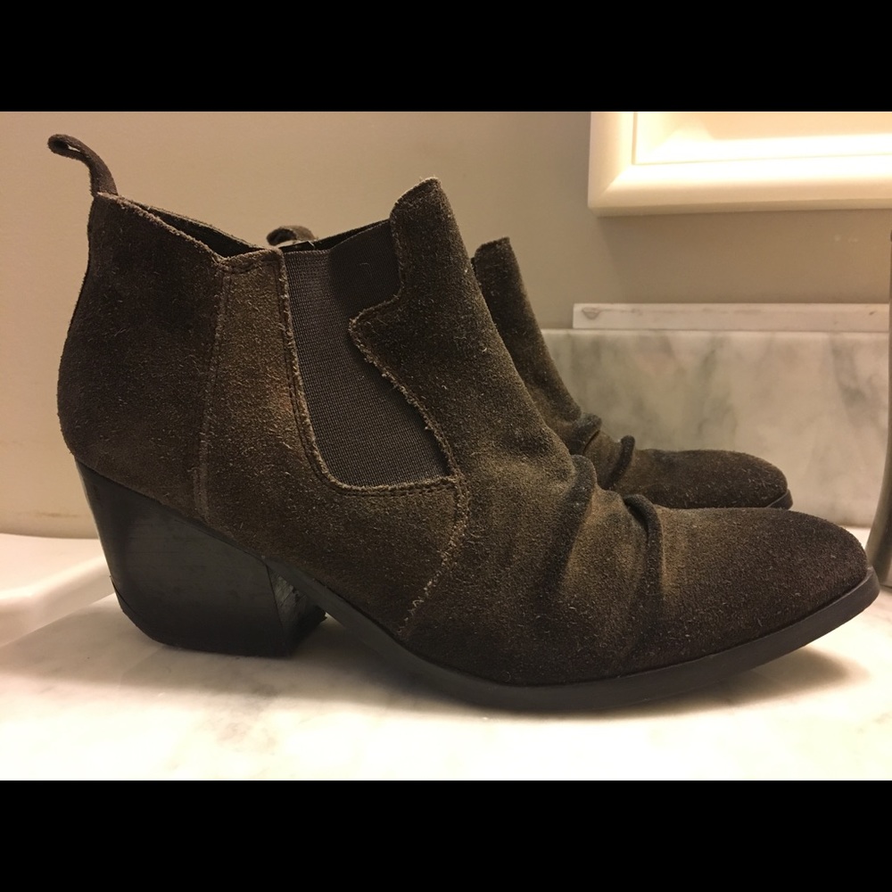 Coconuts chocolate brown western booties